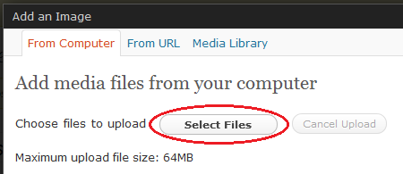WP Select Image File on Computer