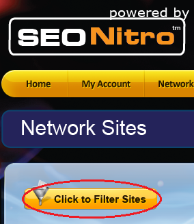 Click to Filter Sites Button