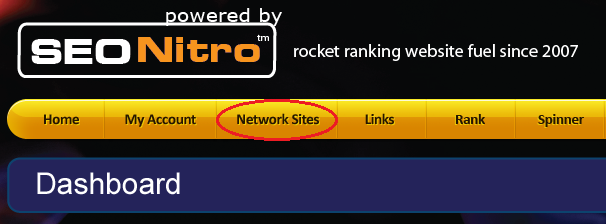 Network Sites Button